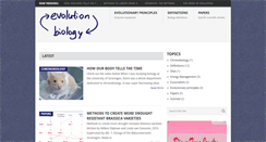 Desktop Screenshot of evolutionbiology.com