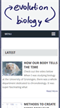 Mobile Screenshot of evolutionbiology.com